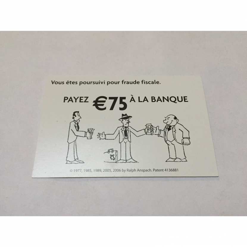 LOT X5 BILLETS DE 100 EUROS PIÈCE DÉTACHÉE MONOPOLY ANTI MONOPOLY